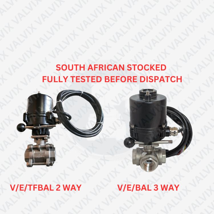 POM40 Heavy Duty Motorized Valve, Ball Type, 50/25 Bar- Dual Voltage Electric Actuator 1/2" (DN15) to 2"(DN50)- Ready to Build - E-mail: sales@valvix.co.za