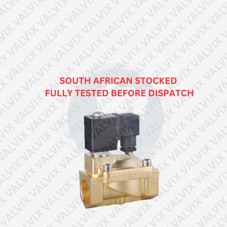 PDS22 1/2" (13mm), 1" (25mm), 1 1/4" (32mm) Normally Closed Brass Industrial Solenoid Valve - VITON