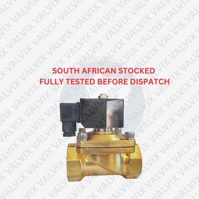 PZW 1 1/2" 40mm Brass Normally Closed Solenoid Valve