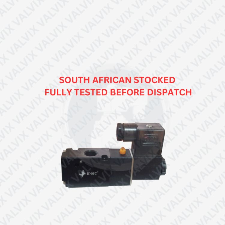 EMC V3221-08E4  3/2Way 1/4" Single Solenoid Pneumatic Air Valve  - 24VDC