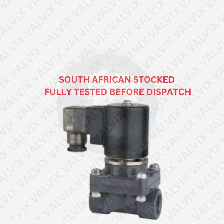 PLUF22 UPVC , Normally Closed Solenoid Valve for Low Pressure Chemicals, Acid, Alkaline - AFLAS