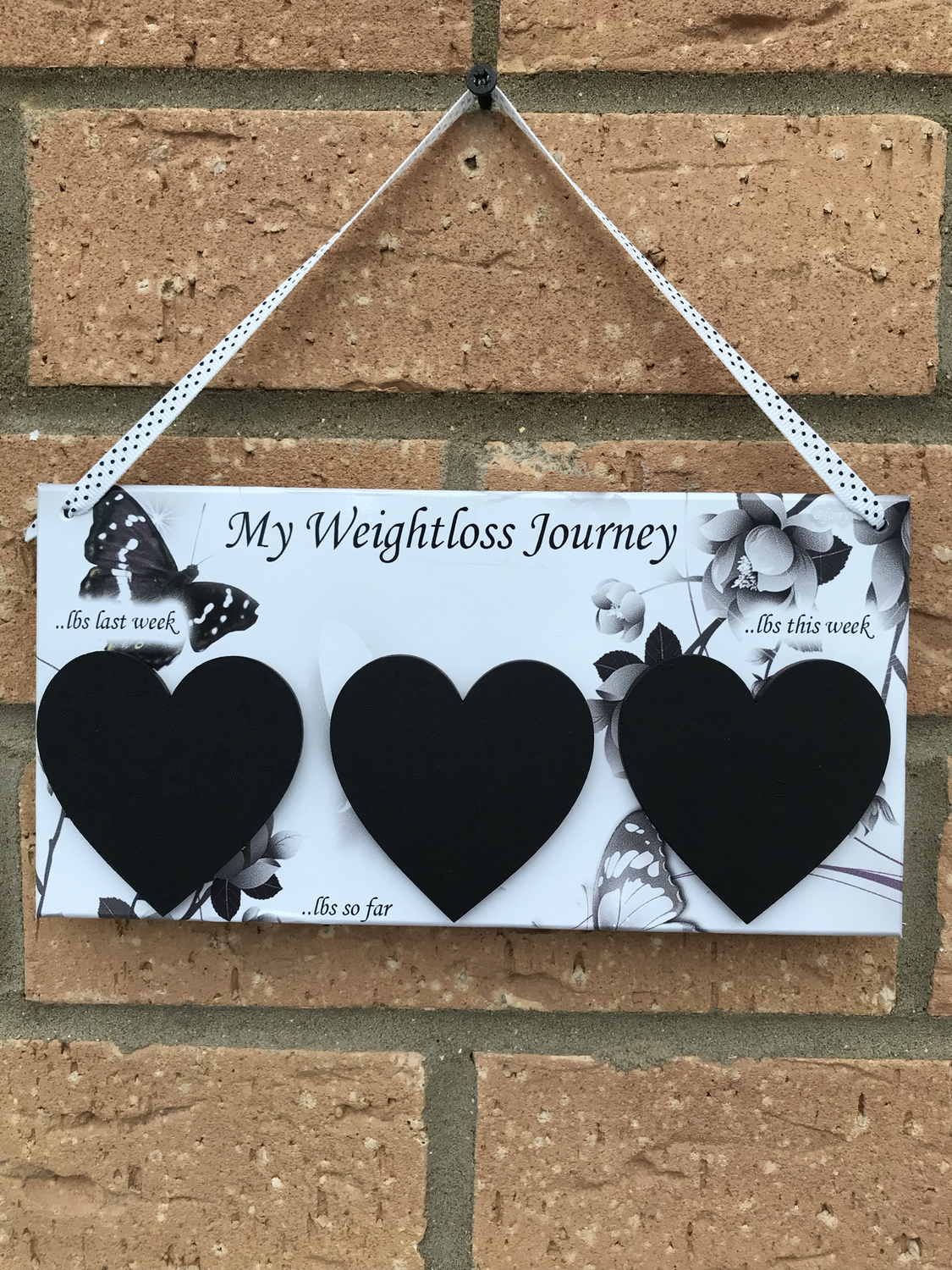 Weightloss Journey Wooden Chalkboard plaque 