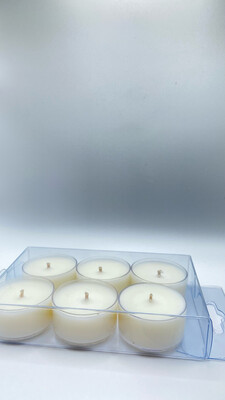 6 Pack Soy Unscented Candles
