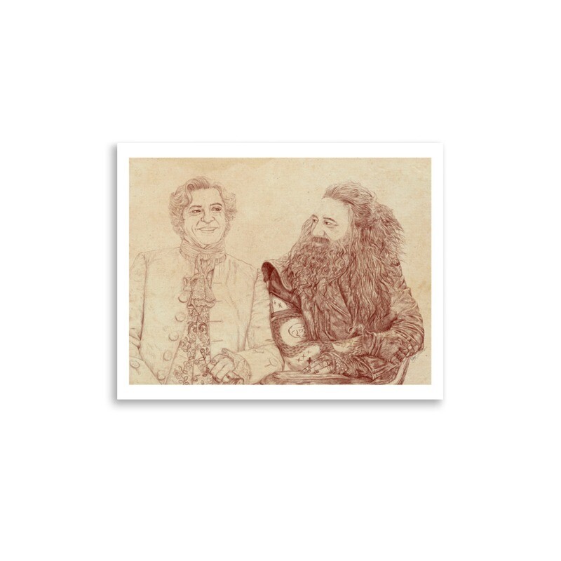 GentleBeard Sepia Portrait Print