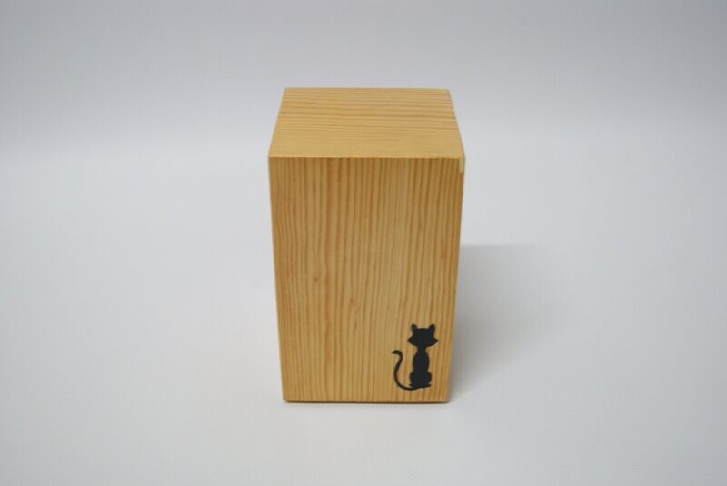 Urna Basica Madera Haya Gato