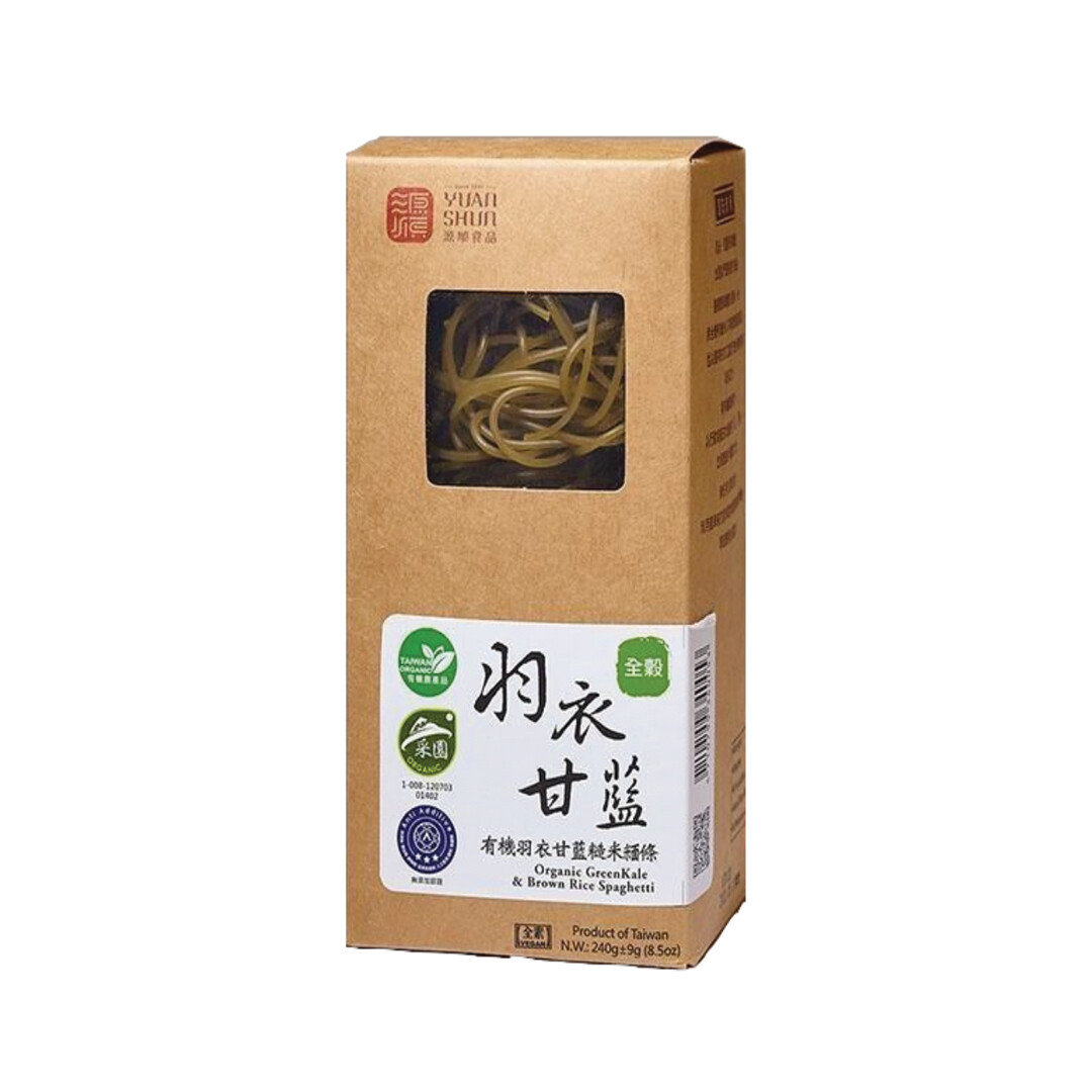 Yuan Shun Organic Kale Brown Rice Spaghetti - (3pc, 240g)
