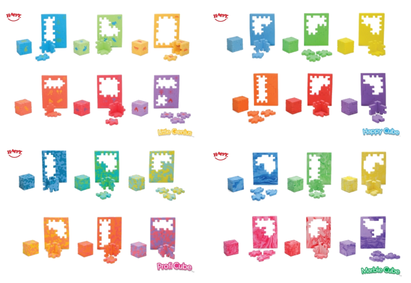 Puzzle Little Genius©®, Happy Cube©®, Profi Cube©® et Marble Cube©®