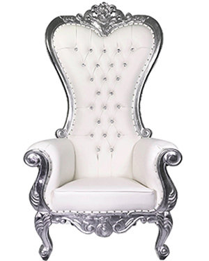 Silver throne chair hotsell