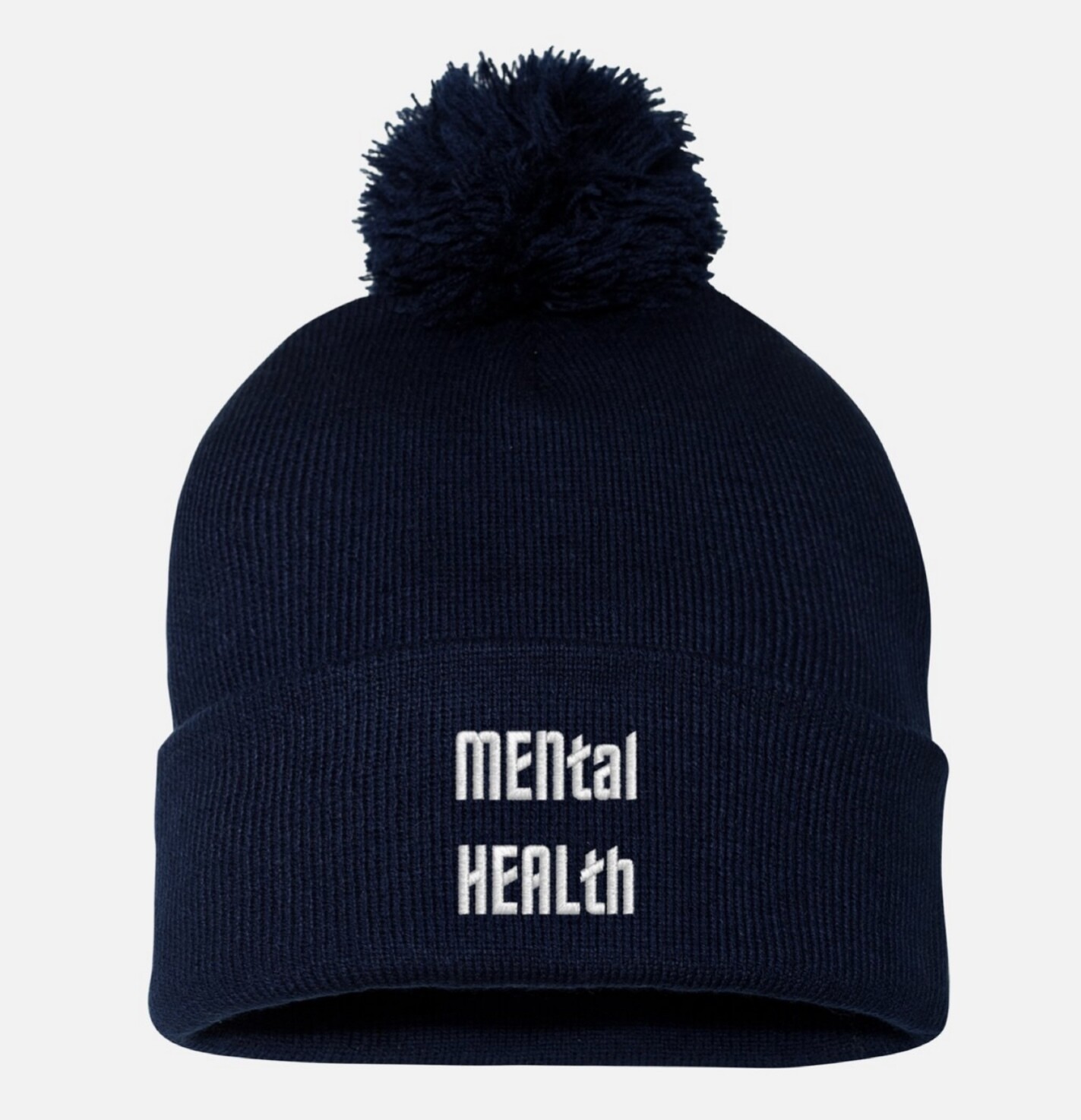 MENtal HEALth Sportsman Pom Pom Beanie