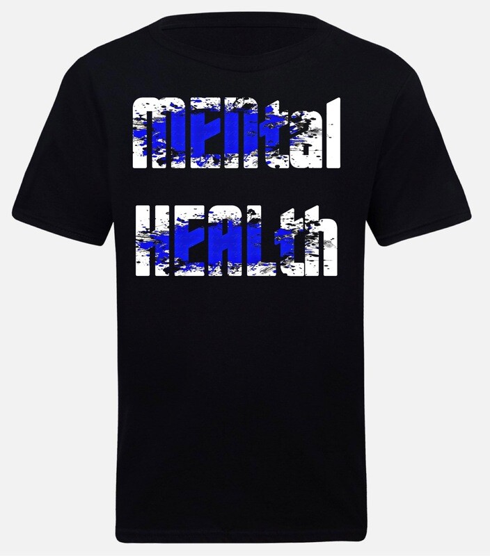 Blue/White/Black Splash MENtal HEALth Shirt