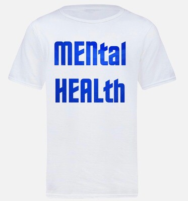 White/Blue MENtal HEALth Shirt