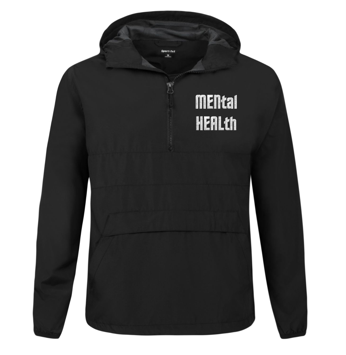 Black MENtal HEALth Sport-Tek® Zipped Pocket Jacket
