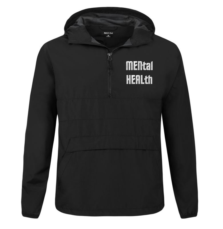 Black MENtal HEALth Sport-Tek® Zipped Pocket Jacket
