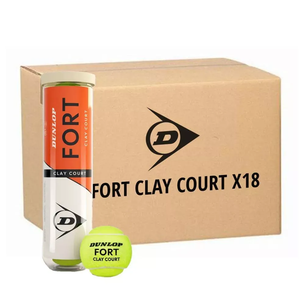 Cartone Dunlop Fort Clay Court 18 Tubi Da 4