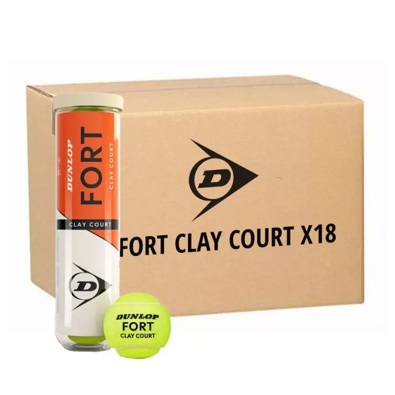 Cartone Dunlop Fort Clay Court 18 Tubi Da 4 Cartone Dunlop Fort Clay Court 18 Tubi Da 4