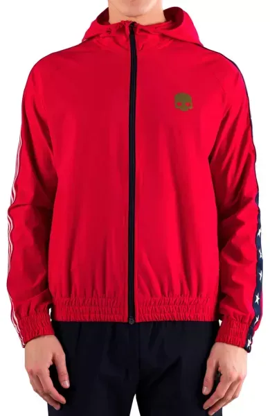 Felpa da tennis da uomo Hydrogen Star FZ Hoodie - Rosso