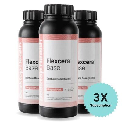 Flexcera™ Base Dental Resin: 3x Monthly Subscription