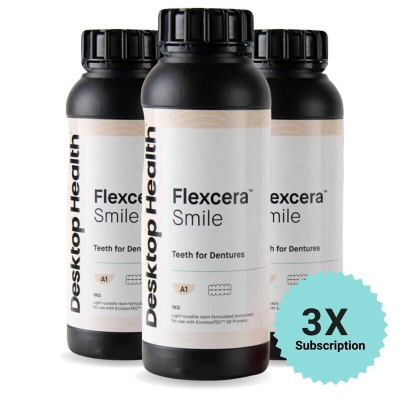 Flexcera™ Smile Dental Resin: 3x Monthly Subscription