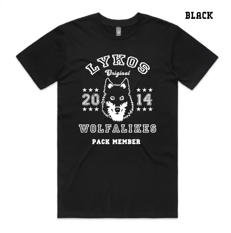 Men's Lykos Wolfalikes Original Pack Member Tee (Colour options) FREE SHIPPING