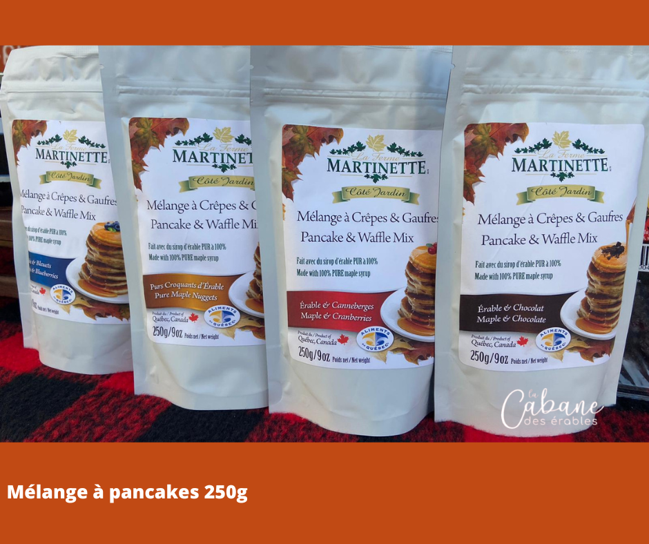 Préparation pancake Erable et canneberge 250g - Ferme Martinette Préparation pancake Erable et canneberge 250g - Ferme Martinette