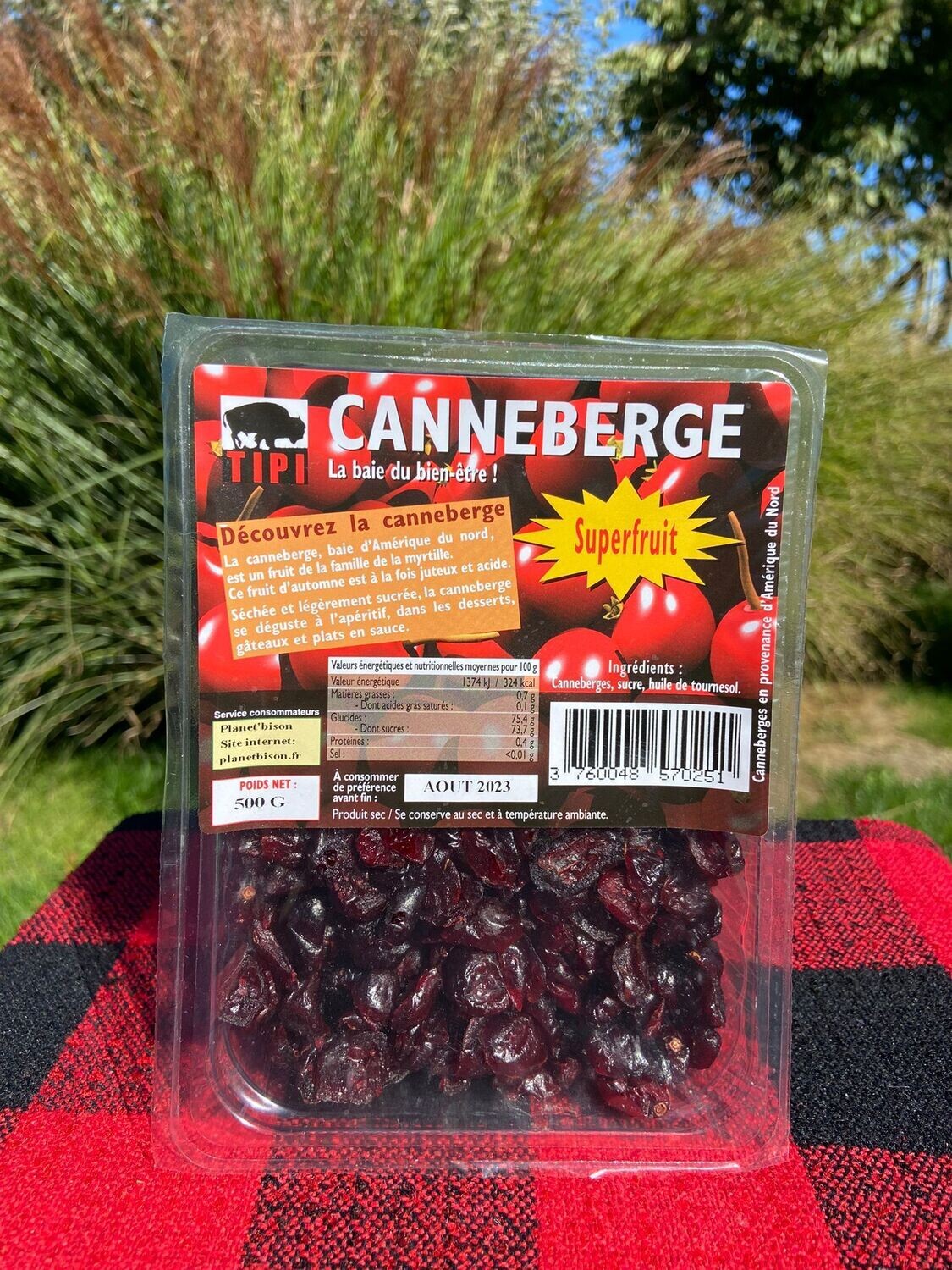 Baies de canneberge séchées et sucrées - 500 g Baies de canneberge séchées et sucrées - 500 g