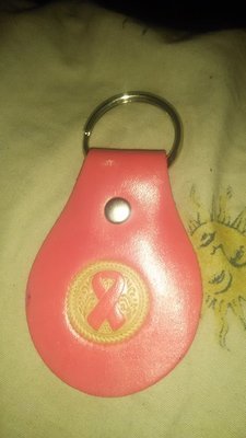 Pink Ribbon w/pink key fob