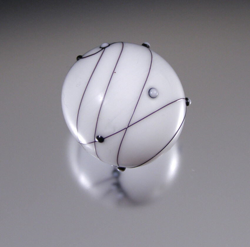 White and Black Focal Bead