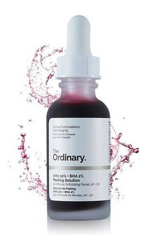 AHA 30% + BHA 2% Solución Peeling  😍👍
ofrece una exfoliación más profunda para ayudar a combatir las imperfecciones visibles y mejorar la luminosidad de la piel