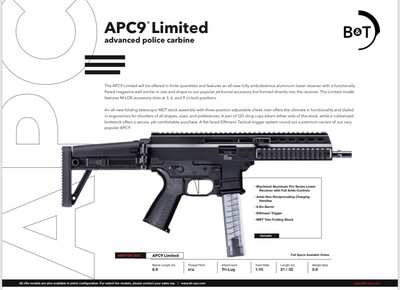 APC9 Limited 8.9” BT-36039-LTD-L SBR NFA Item