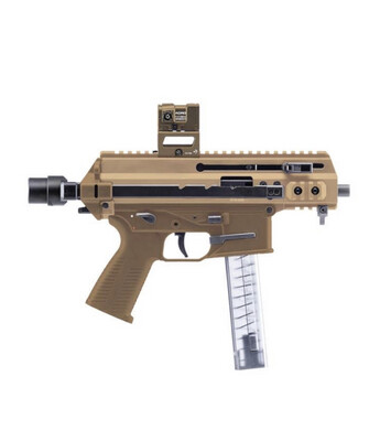 Limited Edition BT-361765-02-CT - B&T pistol APC9K Coyote Tan With Tail Hook Adapter & Optional Aimpoint ACRO P2 3.5 MOA Combo