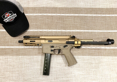 SPC9 PDW Coyote Tan BT-500003-PDW-CT Glock Or BT Lower with Telescoping Tail Brace Adapter Fixed Tri-Lig