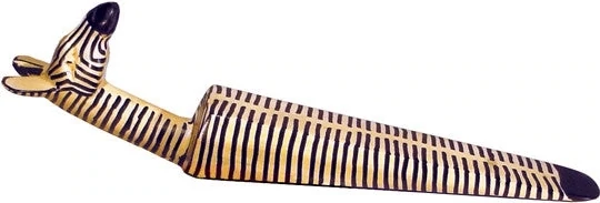 Wooden door stoppers in the shape of animals (zebra head), Kenya