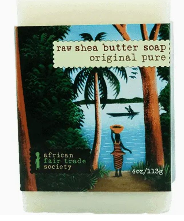 Handcrafted Pure Shea Butter Soap (Unscented) 4 oz / 113 grams