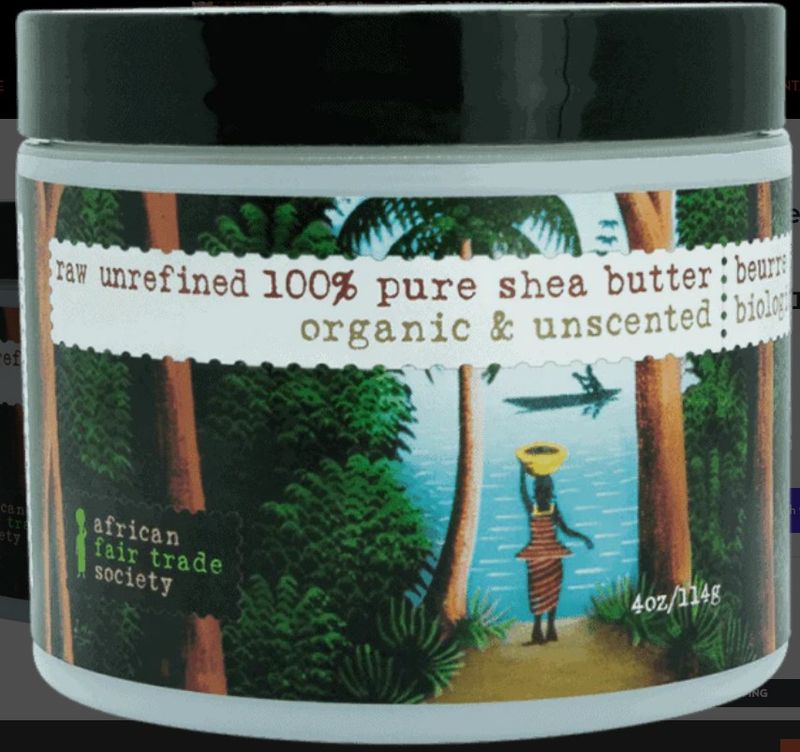 Raw Organic Shea Butter – 100% Pure, Unscented &amp; Unrefined (4 oz / 114 g)