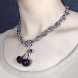 Gothic Harajuku Cherry Chain Necklace