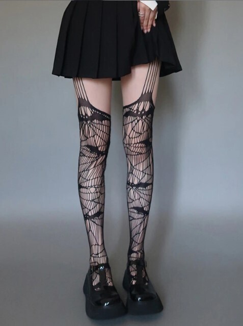 Black Gothic Harajuku Fishnet Stocking Tights