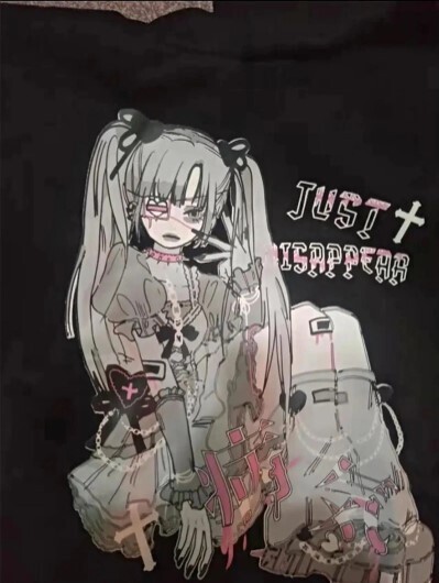 Harajuku Oversized Graphic Anime Hoodie