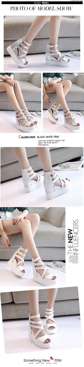 Gladiator Platform Wedge Sandals