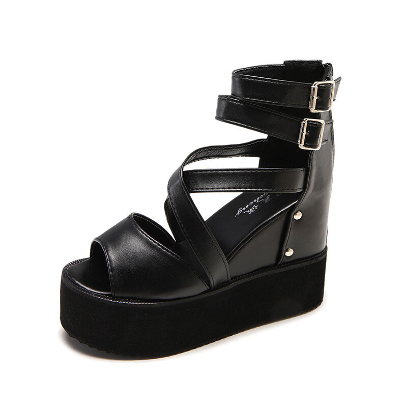 Gladiator Platform Wedge Sandals