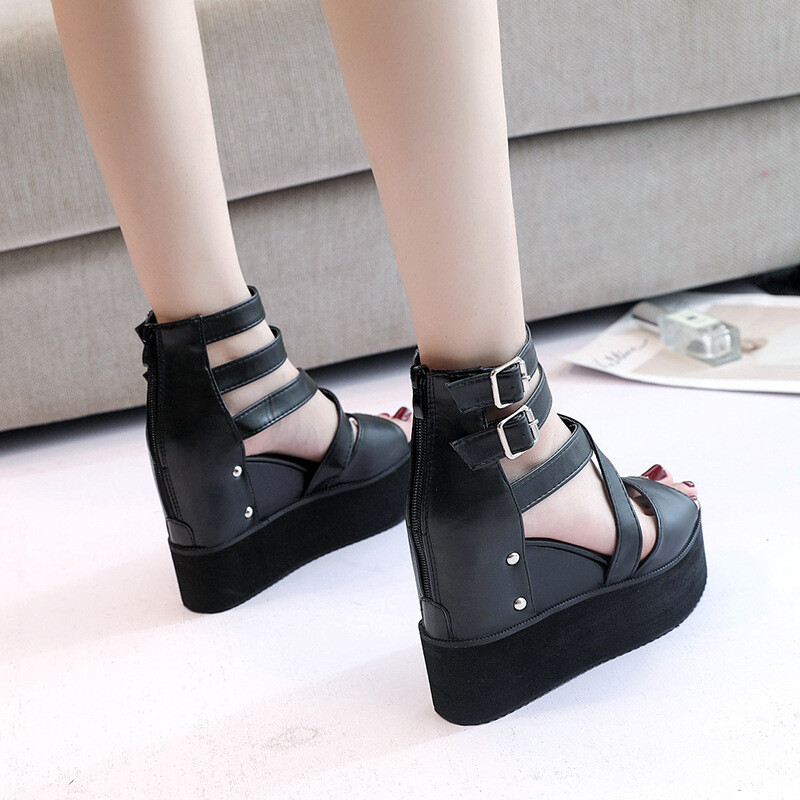 Gladiator Platform Wedge Sandals