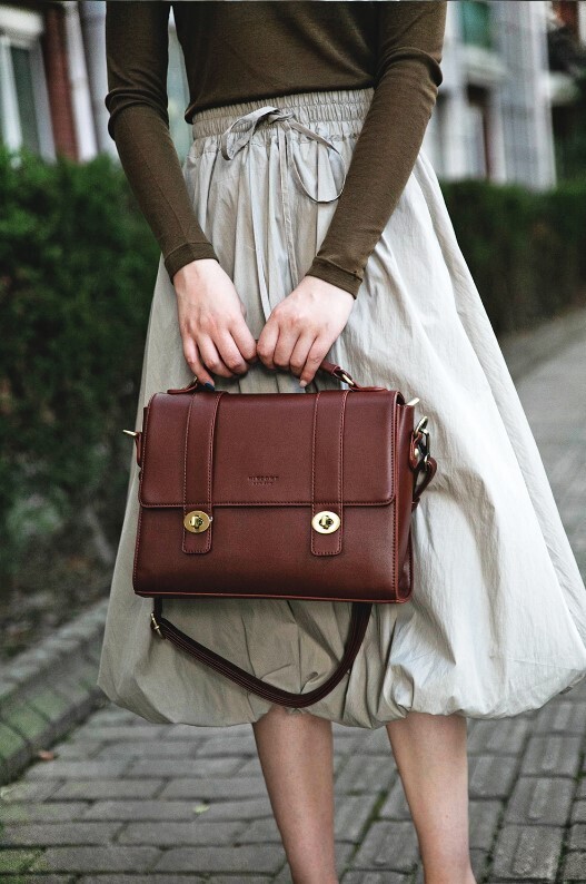 Classy Women PU Leather Student Bag
