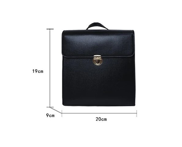 Black Vintage Women Backpack