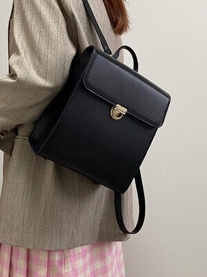 Black Vintage Women Backpack