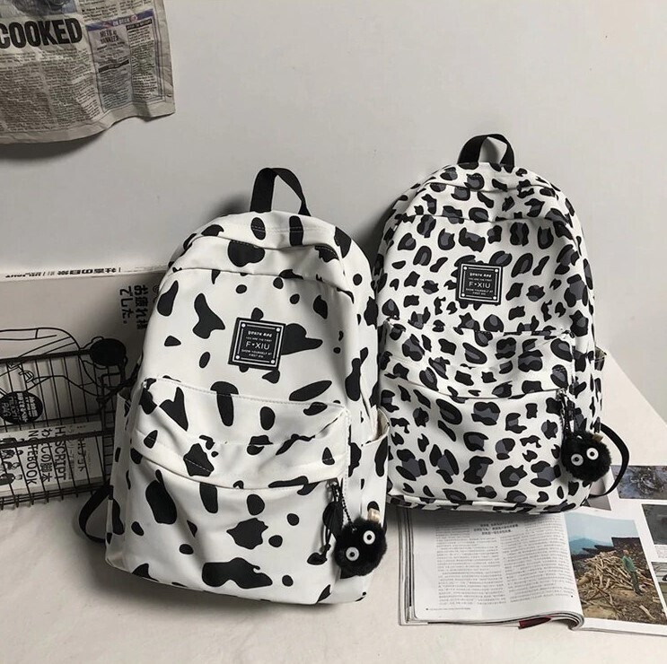 Leopard Pattern School Bag Travel Backpacks