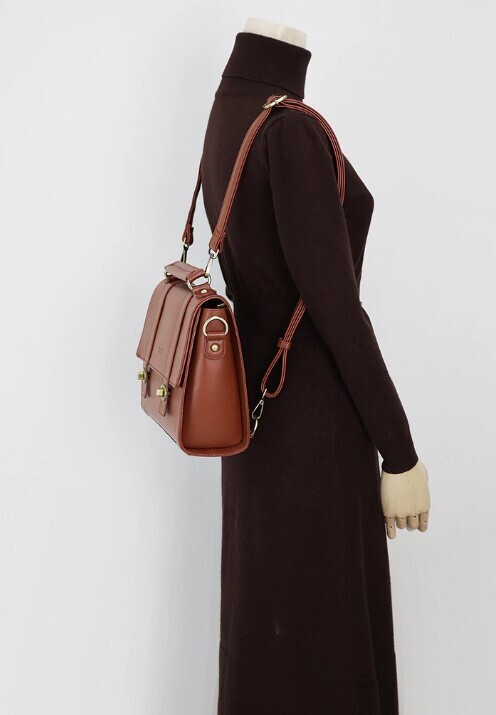 Classy Women PU Leather Student Bag