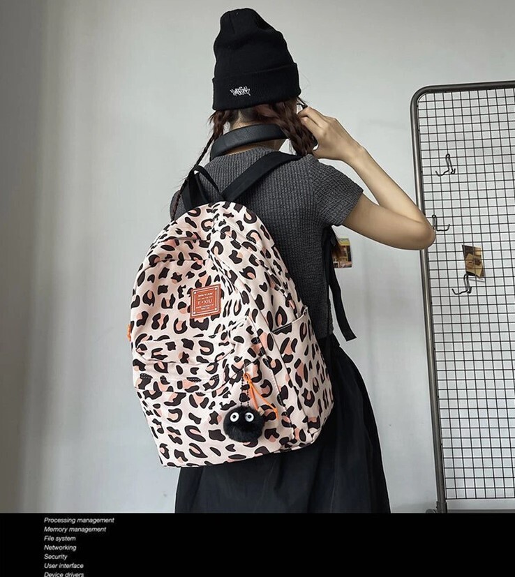 Leopard Pattern School Bag Travel Backpacks