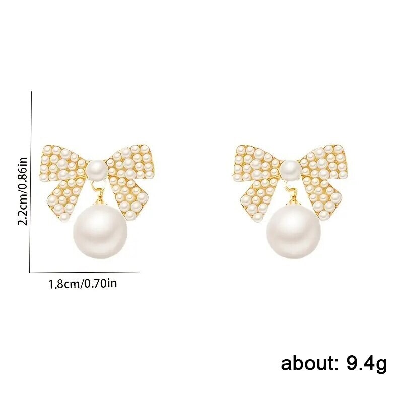 Exquisite Bow Kawaii Pearl Earrings