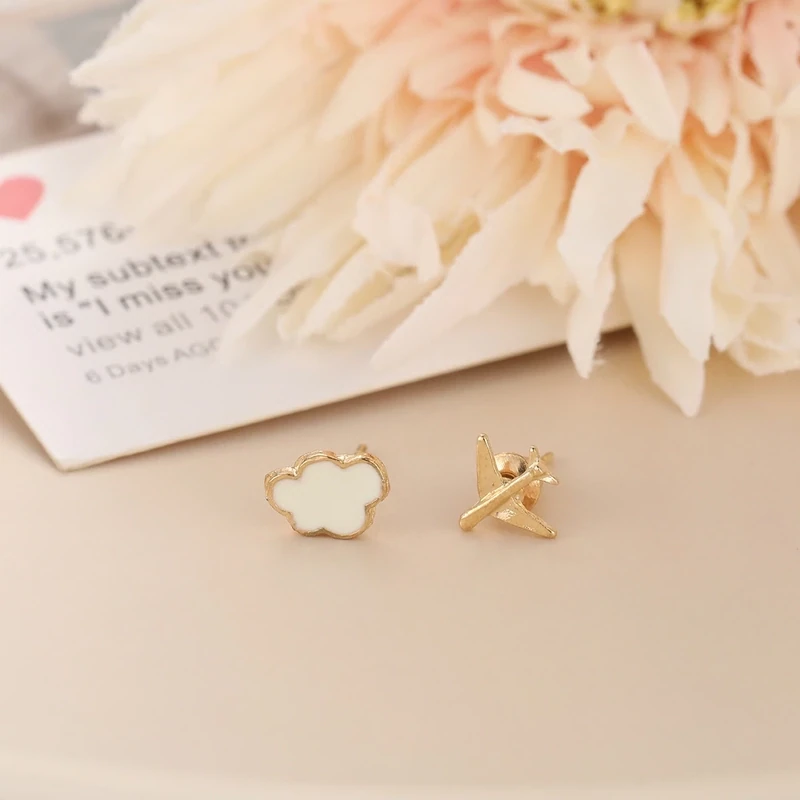 Cute Cloud Airplane Earrings