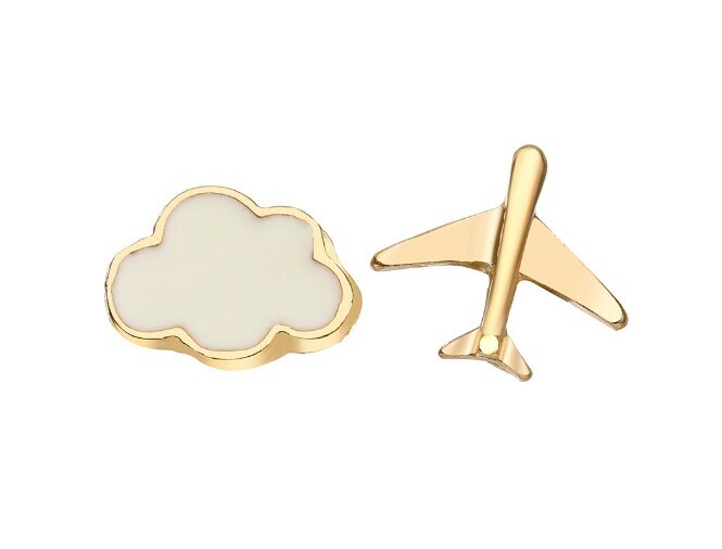 Cute Cloud Airplane Earrings