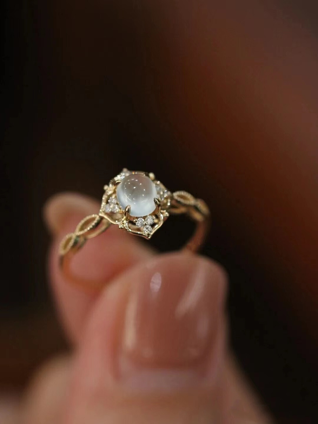 925 Sterling Silver Women Fashion Luxury Geometric Design 14K Gold Plated  Ring